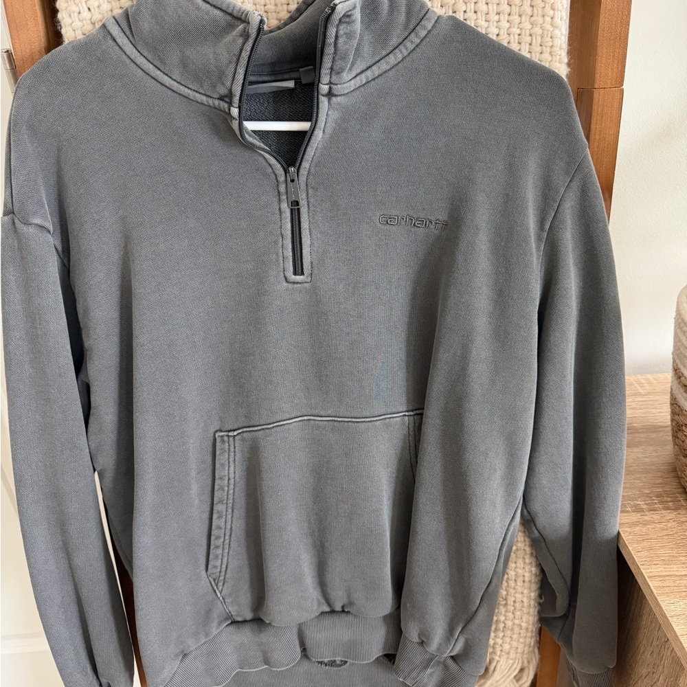 Carhartt Gray Quarter-Zip Sweatshirt